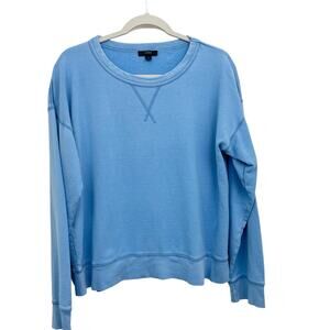 J Crew Boyfriend Sweatshirt Large Light Blue Style AM850